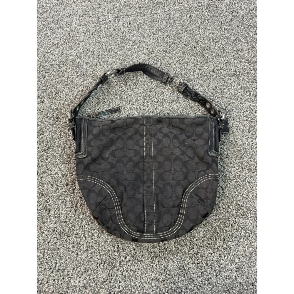Vintage Y2K Coach Soho Hobo Shoulder Bag Black